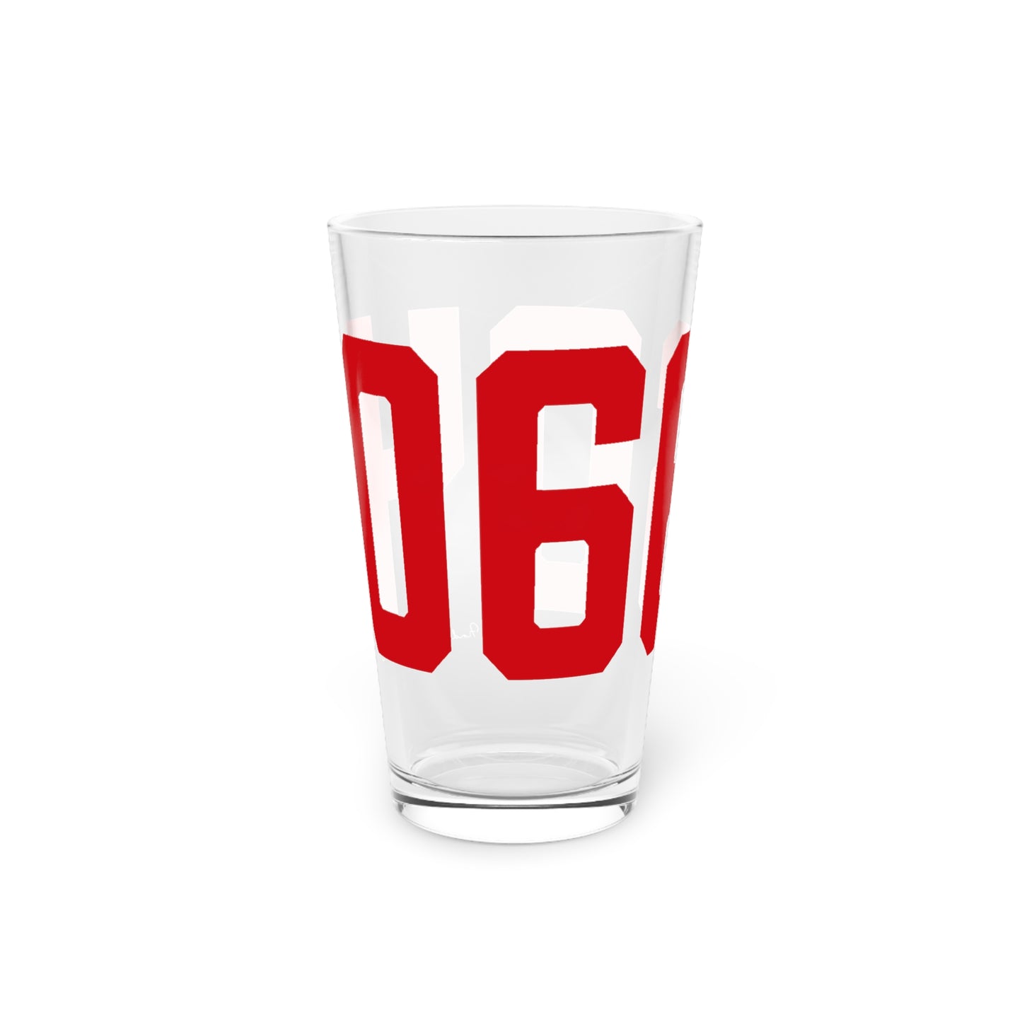 06604 Bridgeport Connecticut Zip Code Pint Glass, 16oz