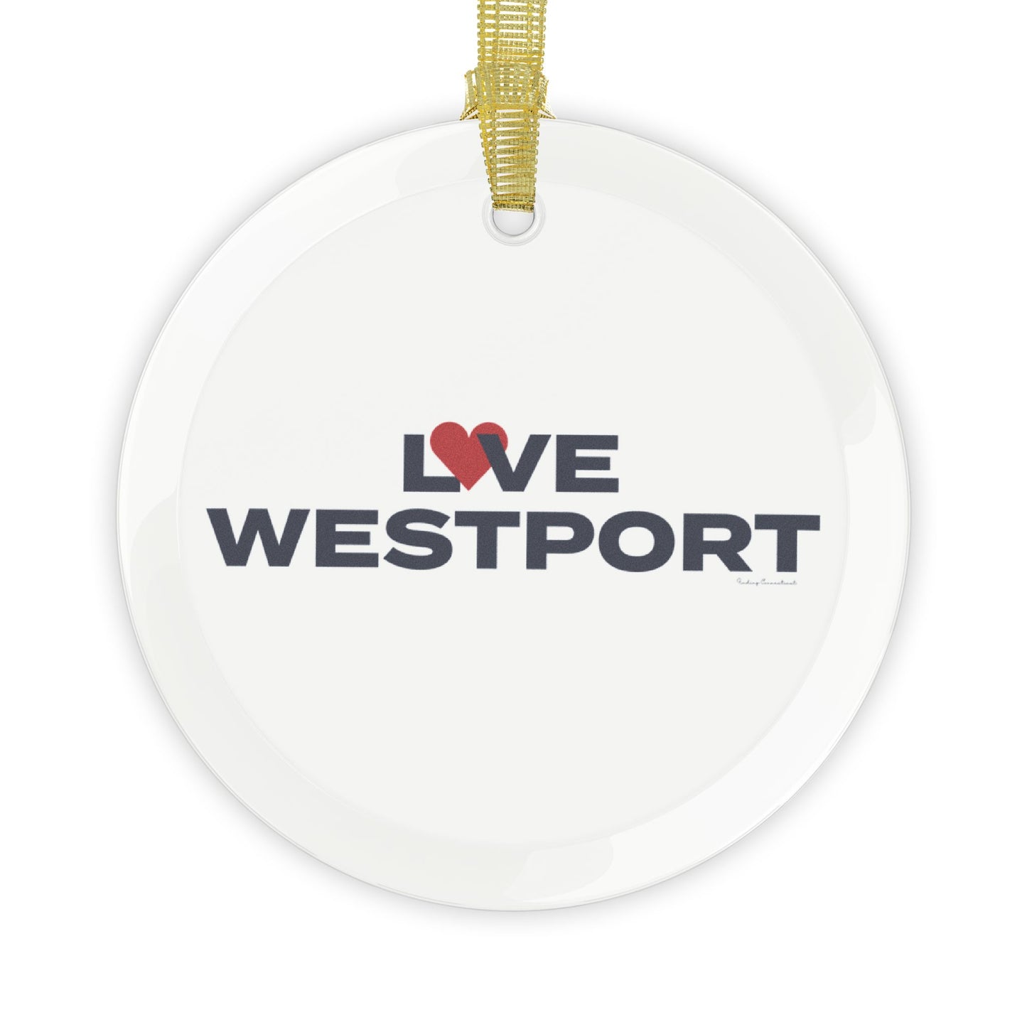 Love Westport Glass Ornaments