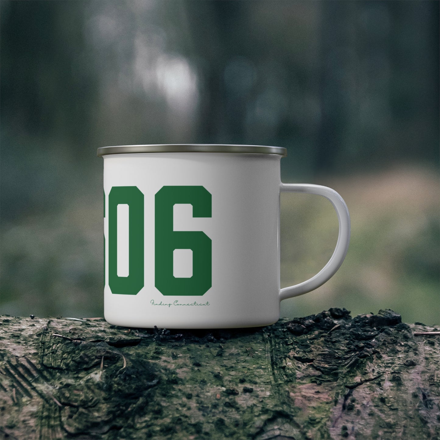 06606 Bridgeport Connecticut Zip Code Enamel Camping Mug