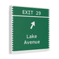 Vintage Merritt Parkway Exit 29 Sign Matte Canvas, Stretched, 1.25"