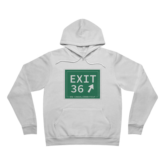 Vintage Exit 36 Merritt Parkway Sign Unisex Sponge Fleece Pullover Hoodie