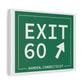 Vintage Exit 60 WCP Sign  Matte Canvas, Stretched, 1.25"