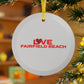 Love Fairfield Beach Glass Ornaments