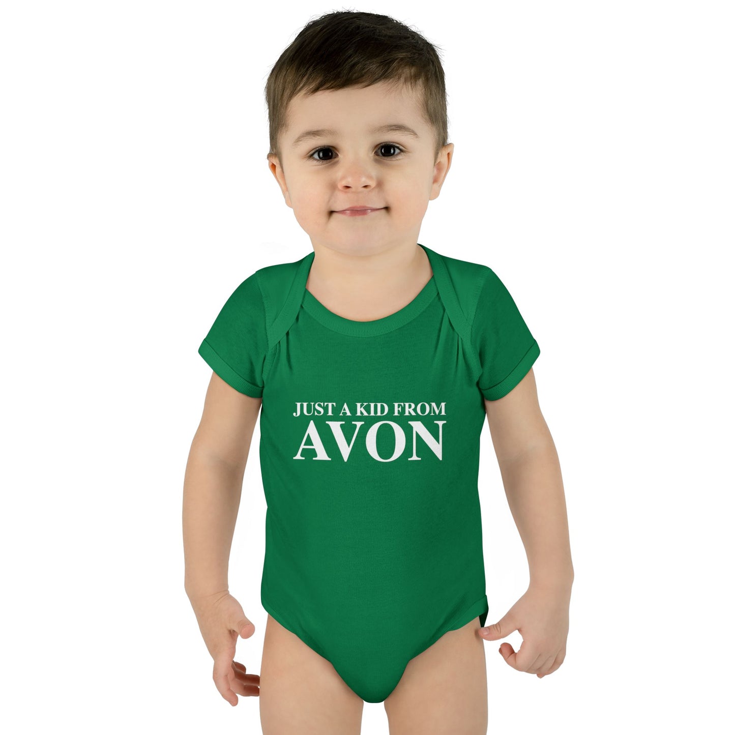 Just a kid from Avon Infant Baby Rib Bodysuit