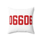 06606 Bridgeport Connecticut Zip Code Spun Polyester Square Pillow