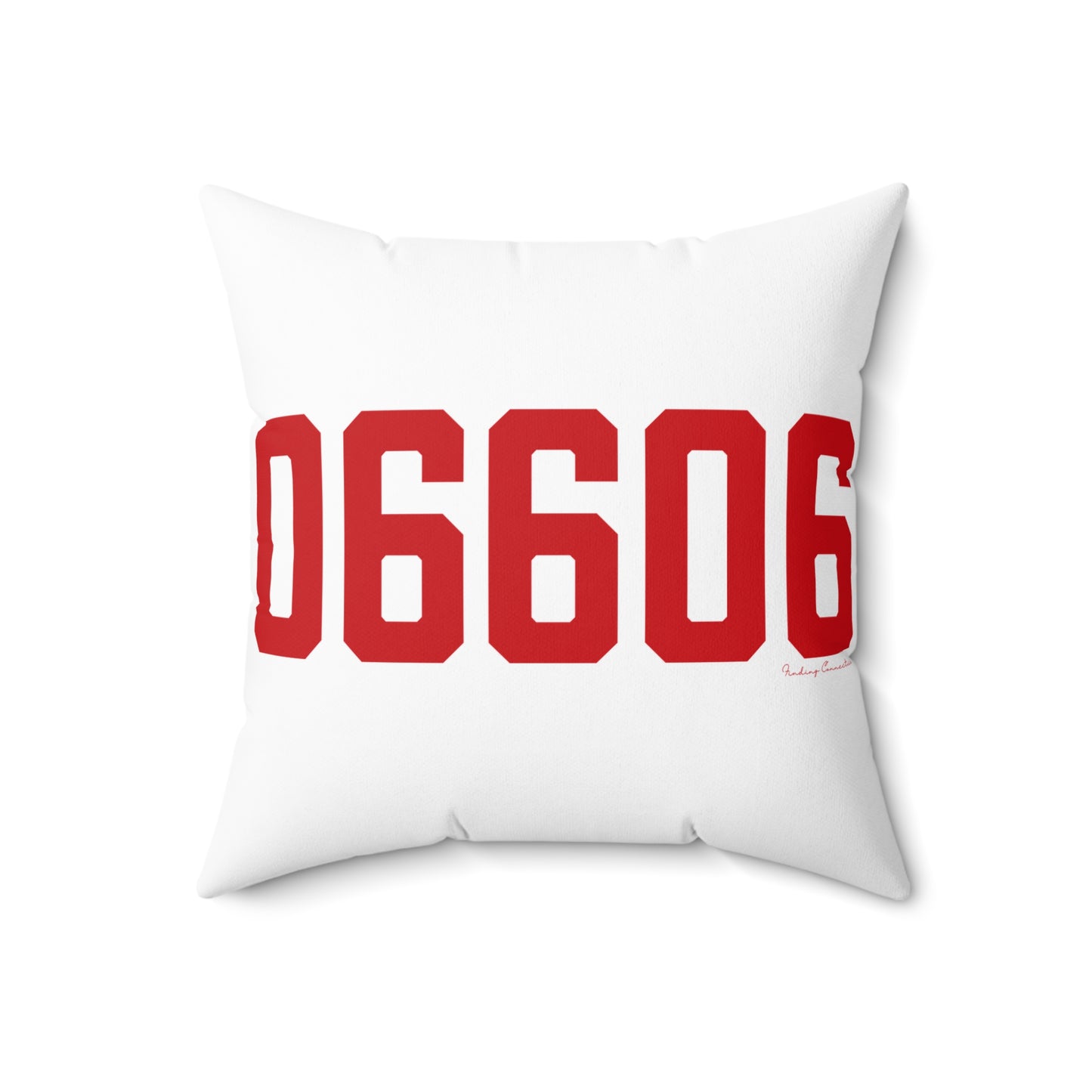 06606 Bridgeport Connecticut Zip Code Spun Polyester Square Pillow