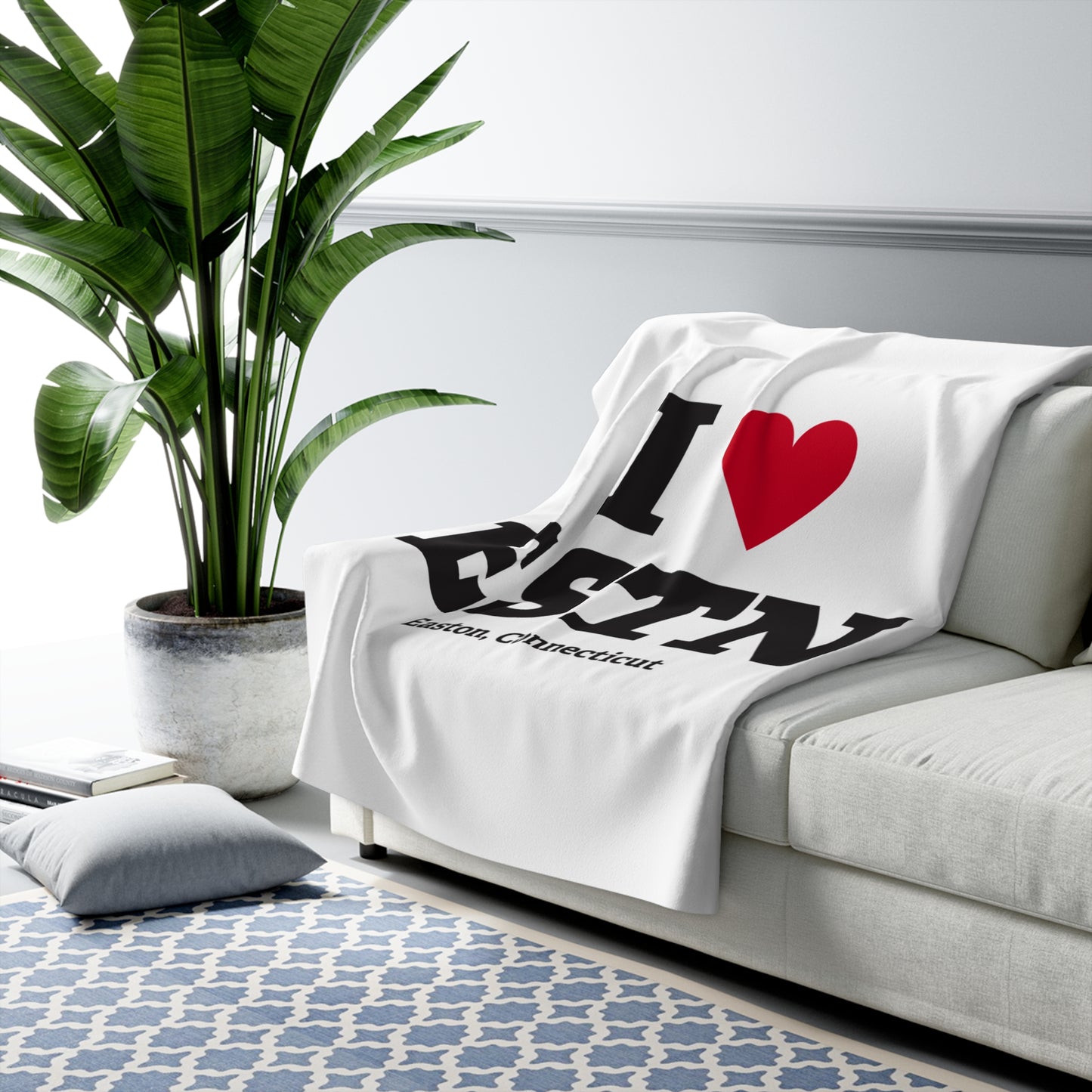 I Heart ESTN Sherpa Fleece Blanket