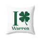 I Clover Warren Spun Polyester Square Pillow