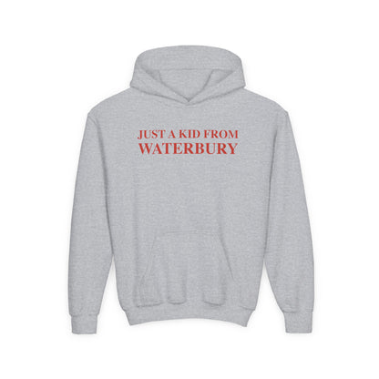 Just a kid from Waterbury Youth Heavy Blend Hooded Sweatshirt