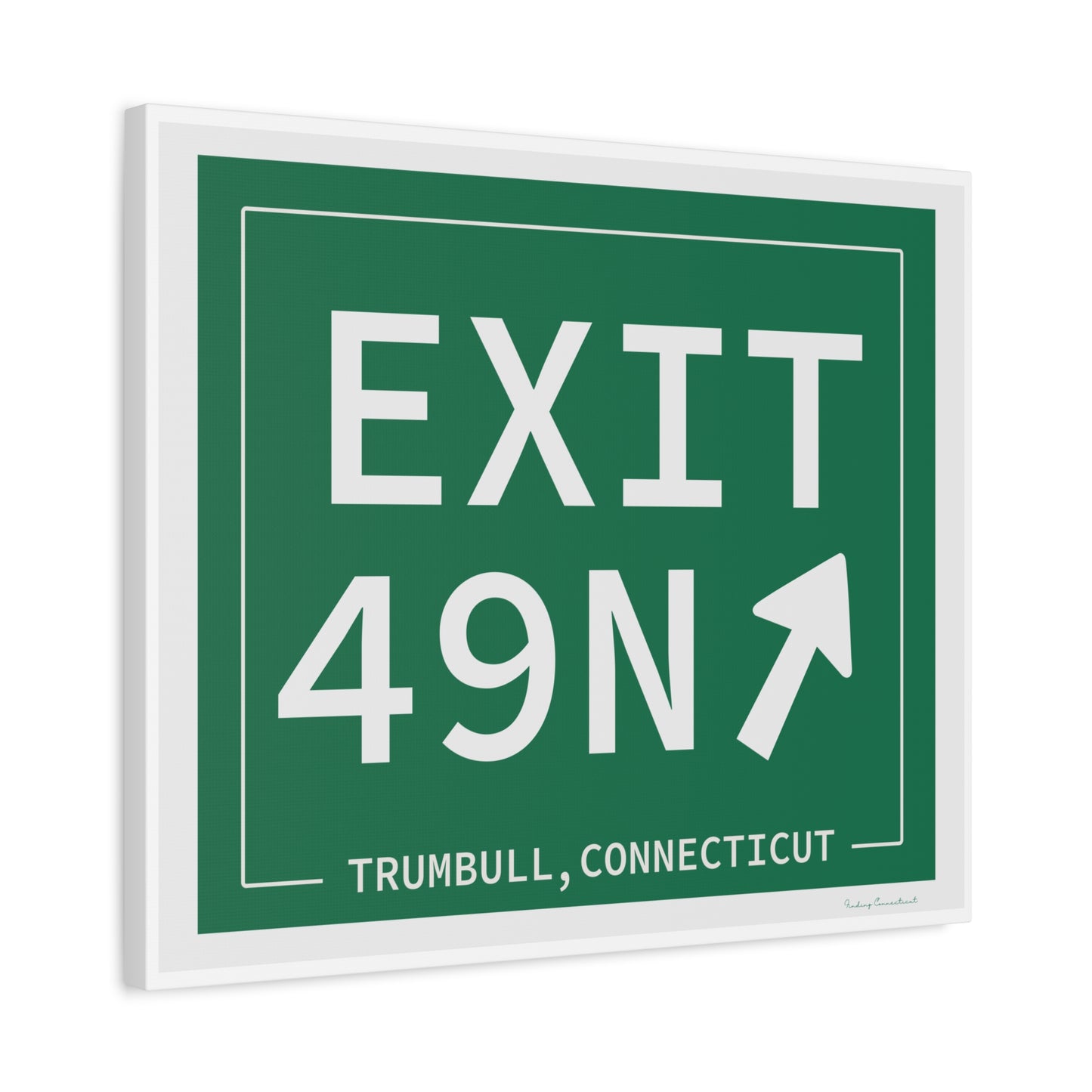 Vintage Exit 49N  Merritt Parkway Sign Matte Canvas, Stretched, 1.25"