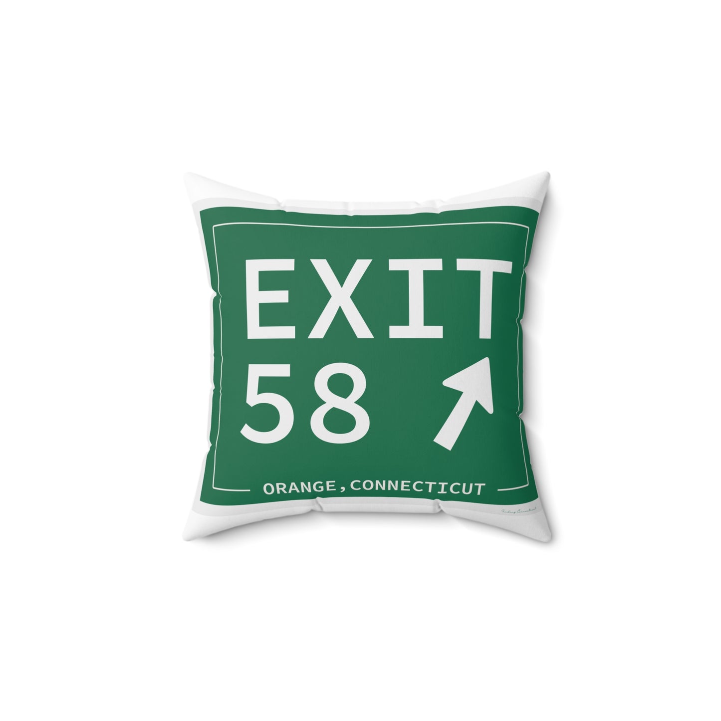Vintage Exit 58 WCP Sign Spun Polyester Square Pillow