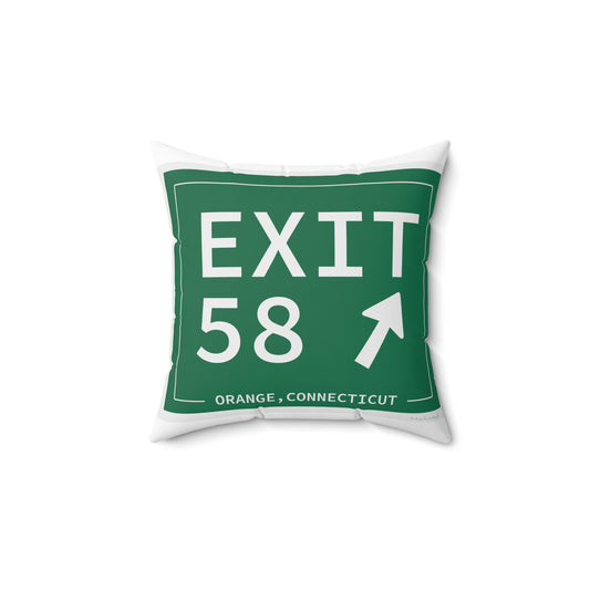 Vintage Exit 58 WCP Sign Spun Polyester Square Pillow