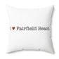 I Heart Fairfield Beach. Spun Polyester Square Pillow