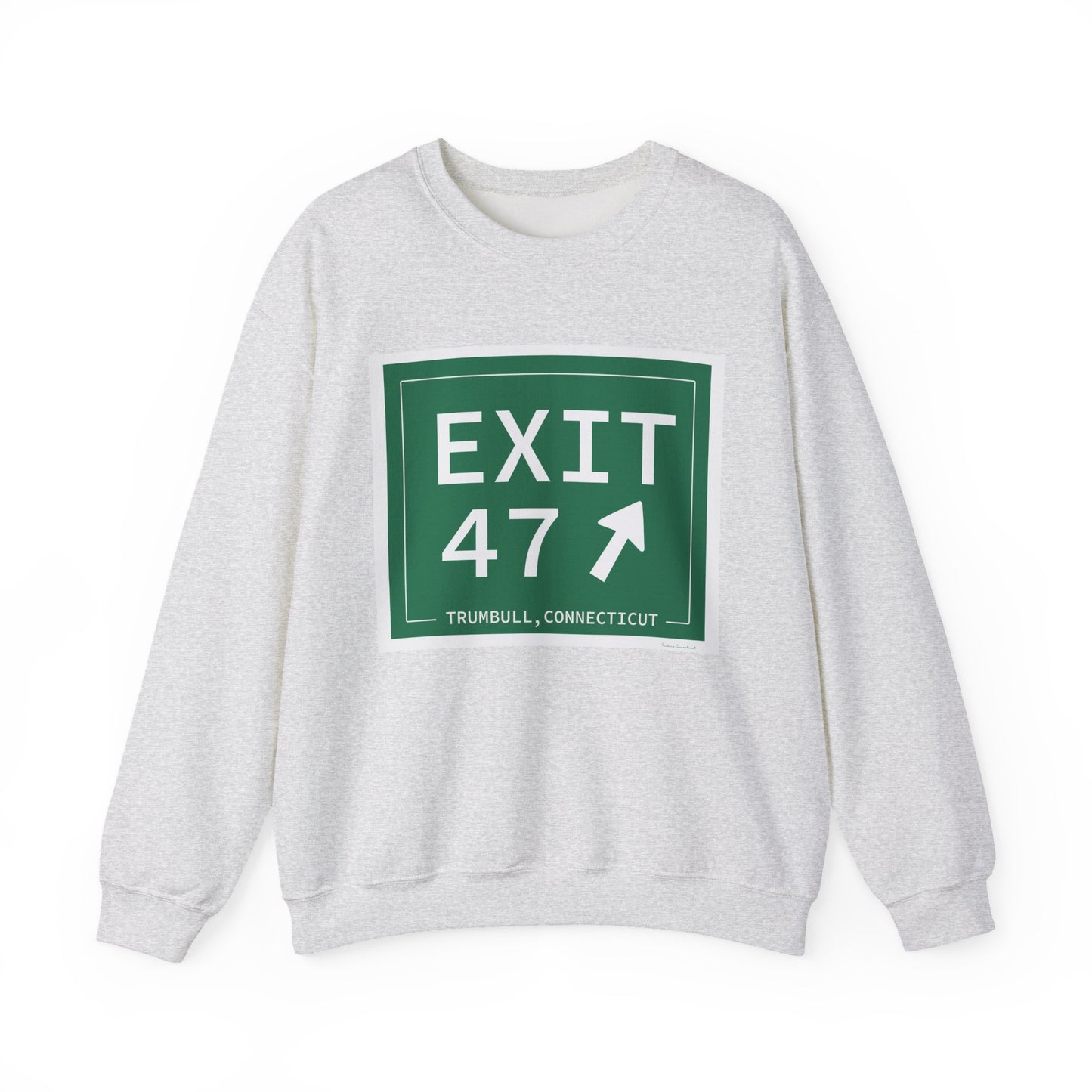 Vintage Exit 47 Merritt Parkway Sign Unisex Heavy Blend™ Crewneck Sweatshirt