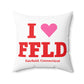 I Heart FFLD Spun Polyester Square Pillow