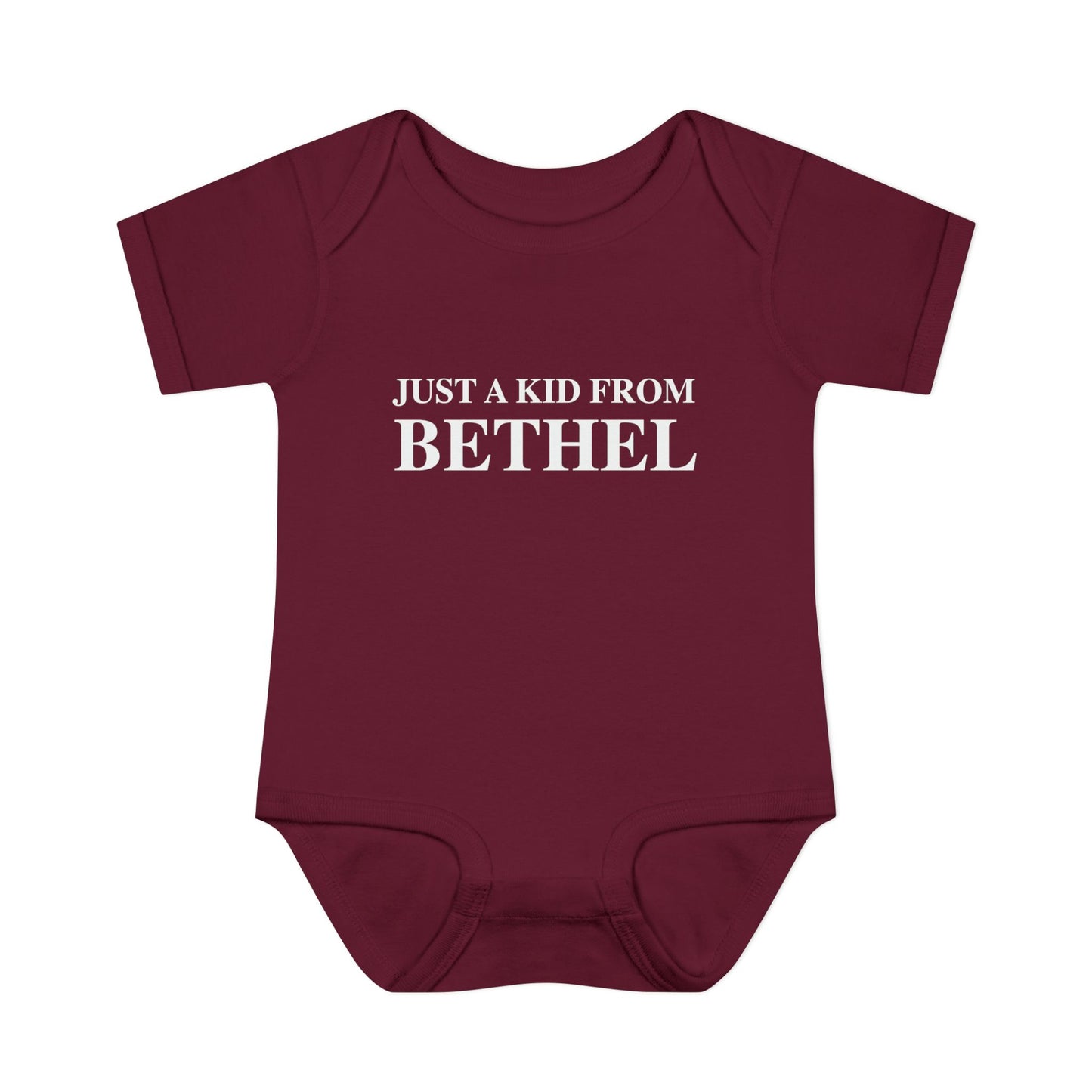 Just a kid from Bethel Infant Baby Rib Bodysuit