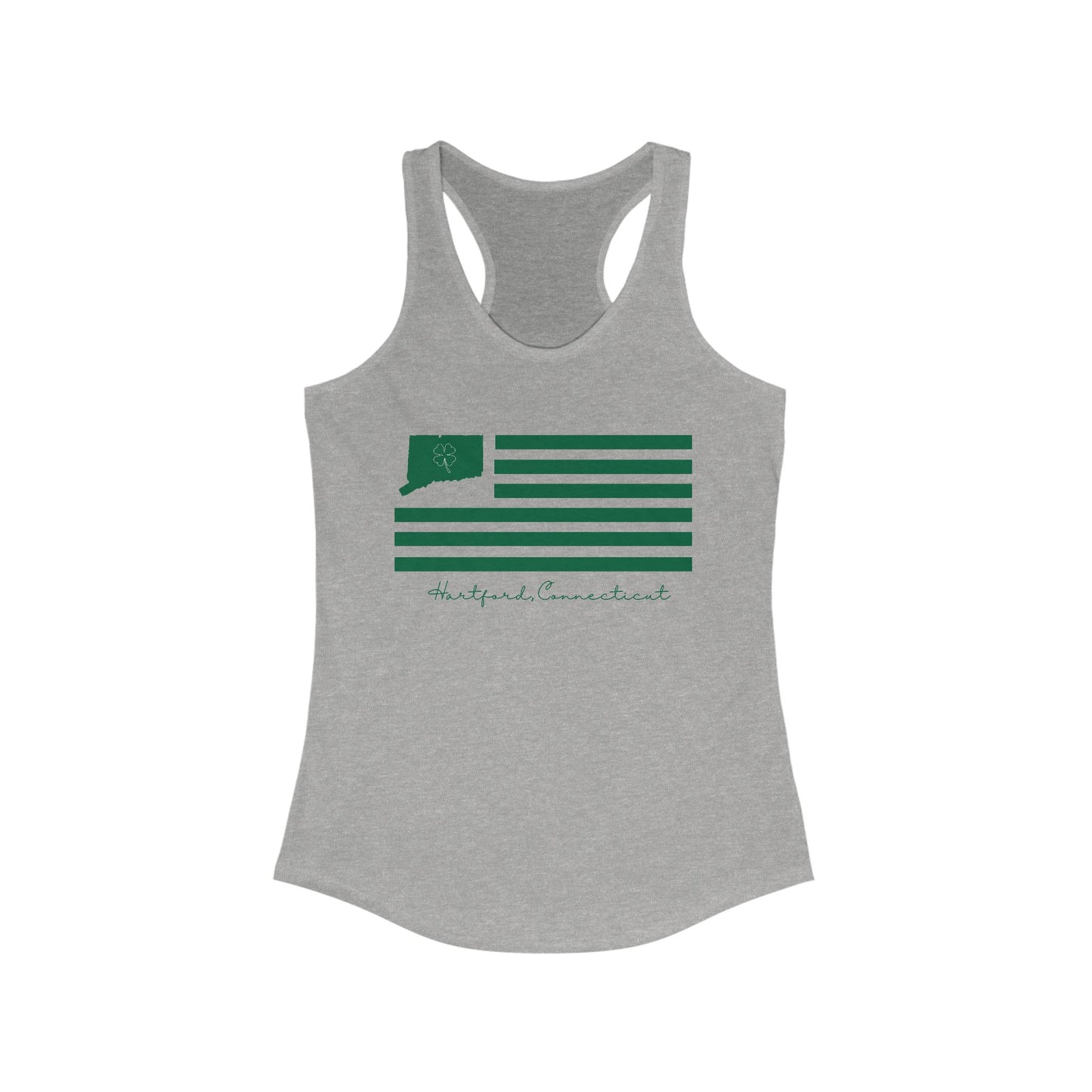 Hartford Connecticut St. Patrick’s Day Flag Women's Ideal Racerback Tank Top