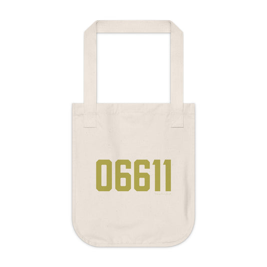 06611 Trumbull Connecticut Zip Code Organic Canvas Tote Bag
