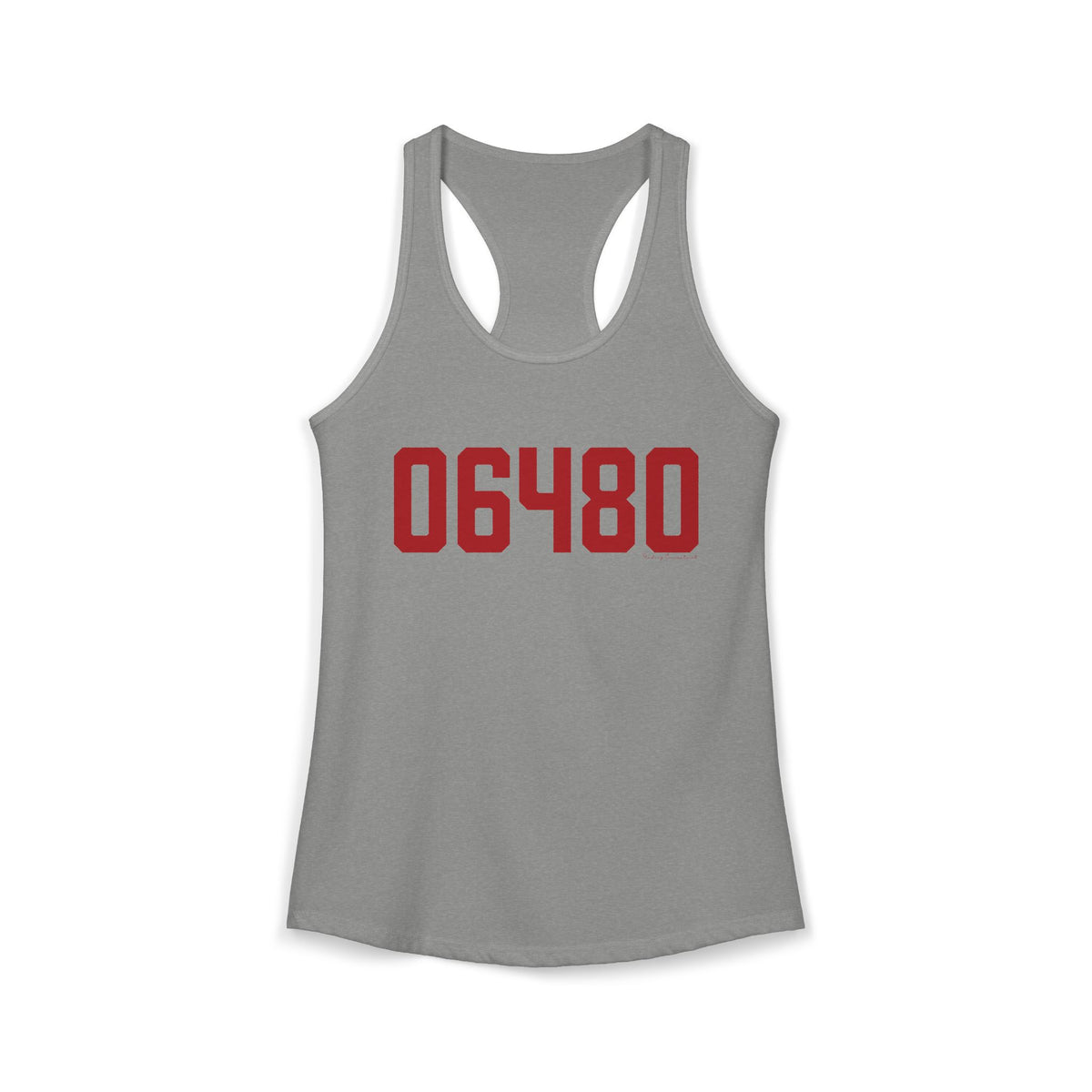 06480 Portland Connecticut Zip Code Women's Ideal Racerback Tank Top