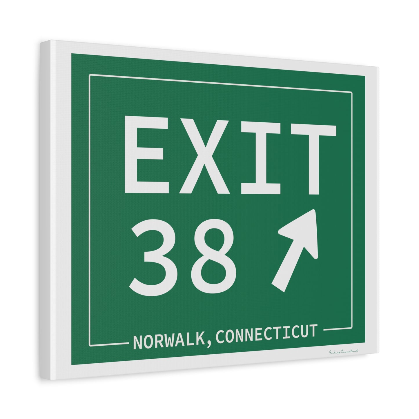 Vintage Exit 38 Merritt Parkway Sign Matte Canvas, Stretched, 1.25"
