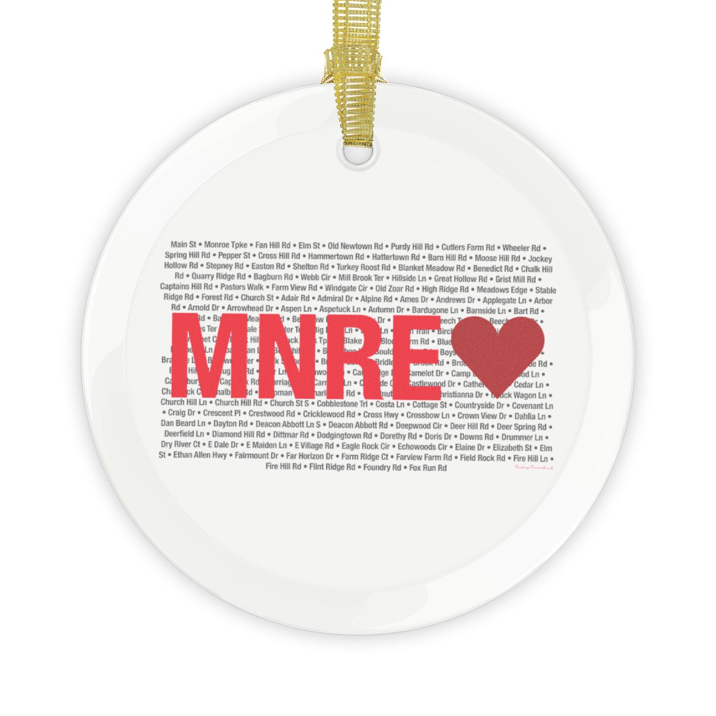 Monroe Love Glass Ornaments