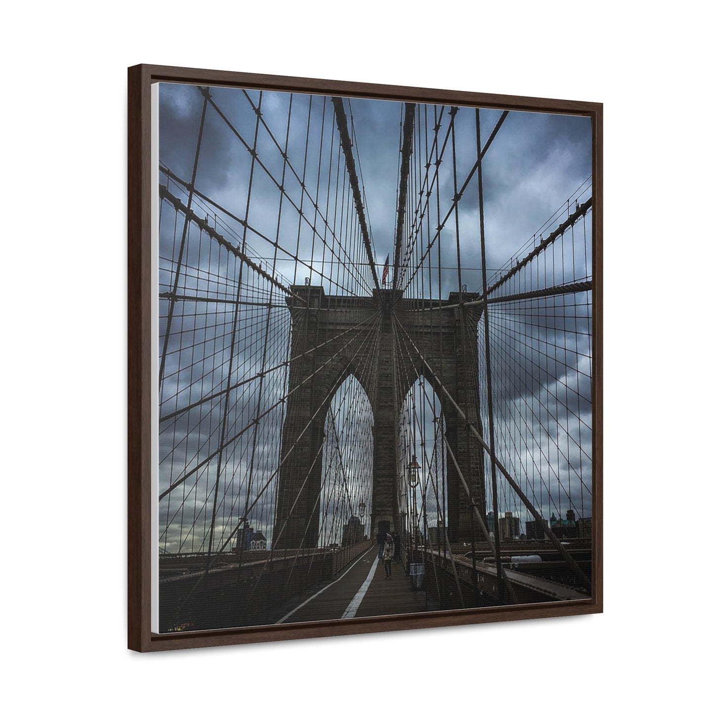 In the middle of the bridge Gallery Canvas Wraps, Square Frame