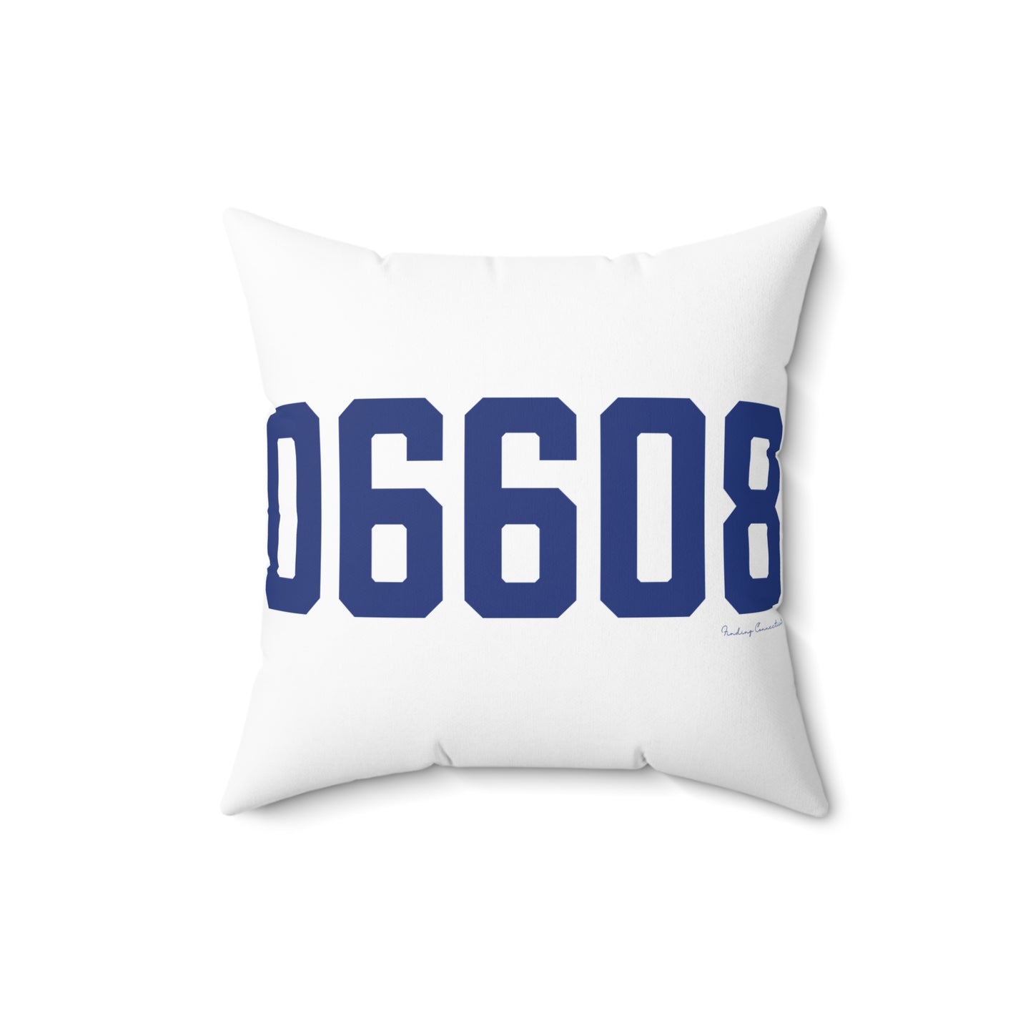 06608 Bridgeport Connecticut Zip Code Spun Polyester Square Pillow