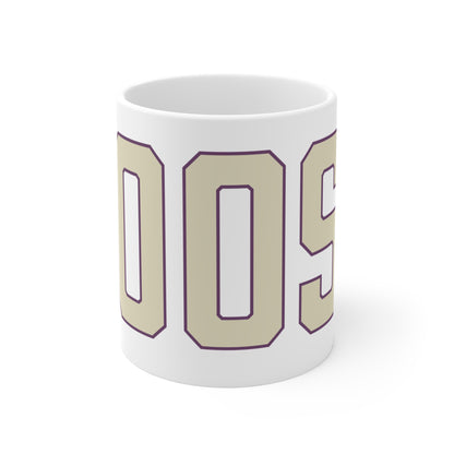 Goose Zip Code Cream & Purple Mug 11oz