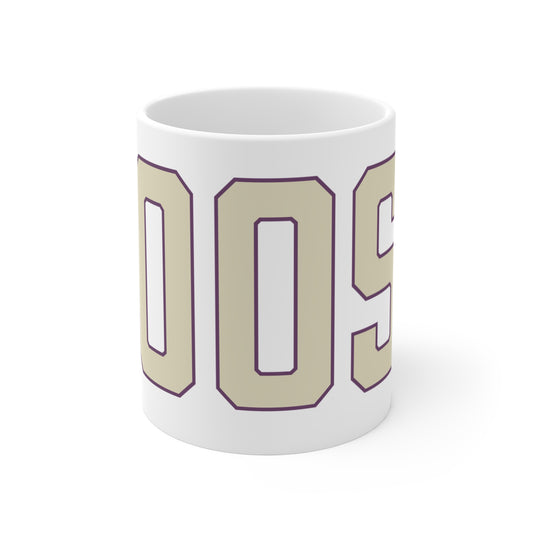Goose Zip Code Cream & Purple Mug 11oz