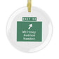 Vintage WCP Exit 61 Sign Glass Ornaments