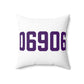 06906 Stamford Connecticut Zip Code Spun Polyester Square Pillow