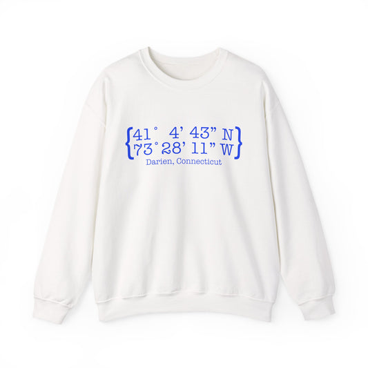 Darien Coordinates Unisex Heavy Blend™ Crewneck Sweatshirt