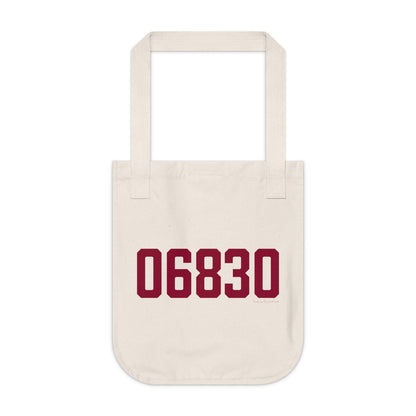 06830 - Greenwich Connecticut Zip Code Organic Canvas Tote Bag