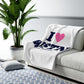 I Heart WSTN Sherpa Fleece Blanket