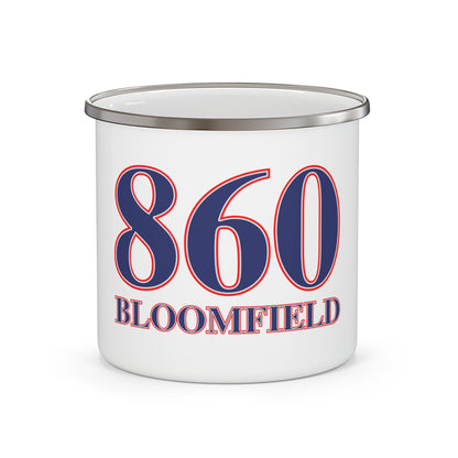 860 Bloomfield Red, White & Blue Enamel Camping Mug