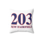 203 New FairfieldRed White & Blue Spun Polyester Square Pillow