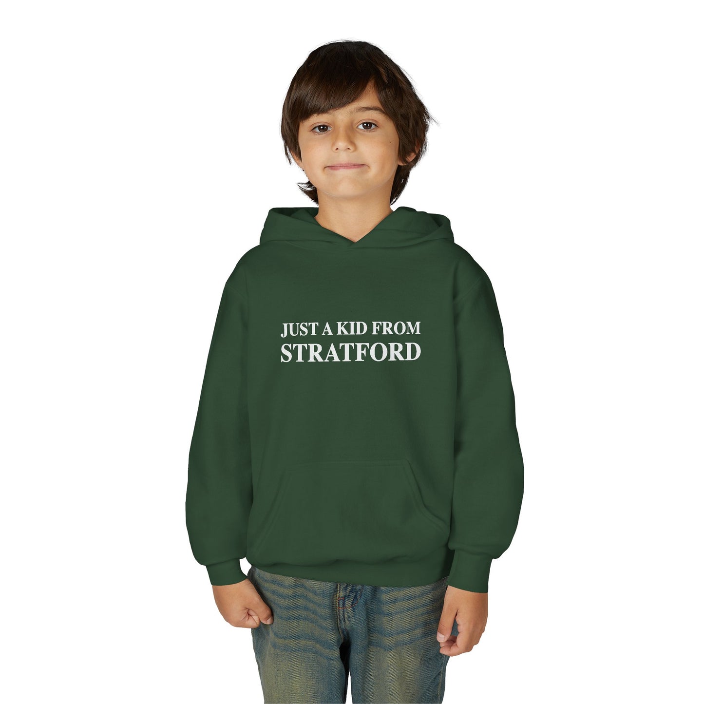 Just a kid from Stratford Youth Heavy Blend Hooded Sweatshirt