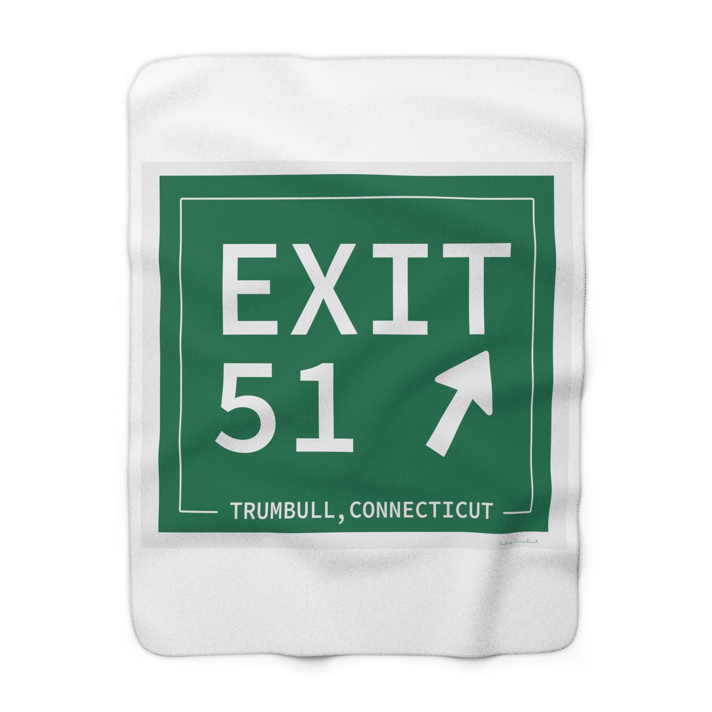 Vintage Exit 51  Merritt Parkway Sign Sherpa Fleece Blanket