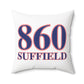 860 Suffield Red, White & Blue Spun Polyester Square Pillow