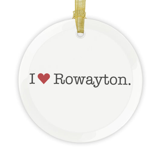 I Heart Rowayton. Glass Ornaments