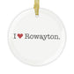 I Heart Rowayton. Glass Ornaments