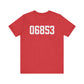06853 Norwalk CT Zip Code Unisex Jersey Short Sleeve T-Shirt
