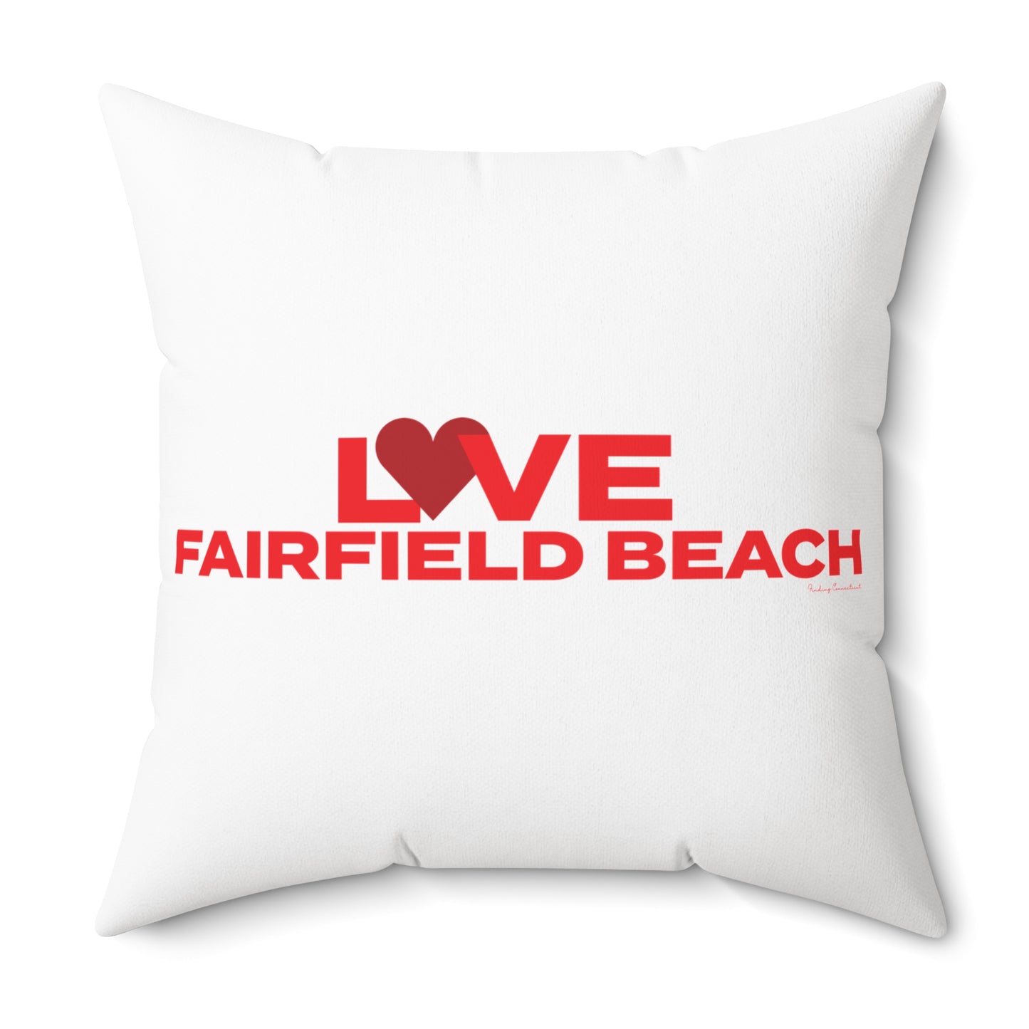 Love Fairfield Beach Spun Polyester Square Pillow