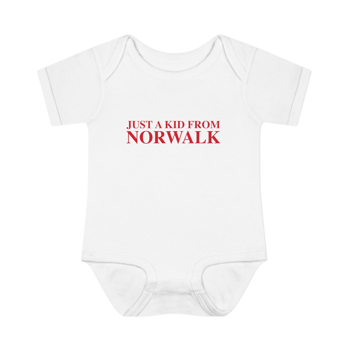 Just a kid from Norwalk Infant Baby Rib Bodysuit