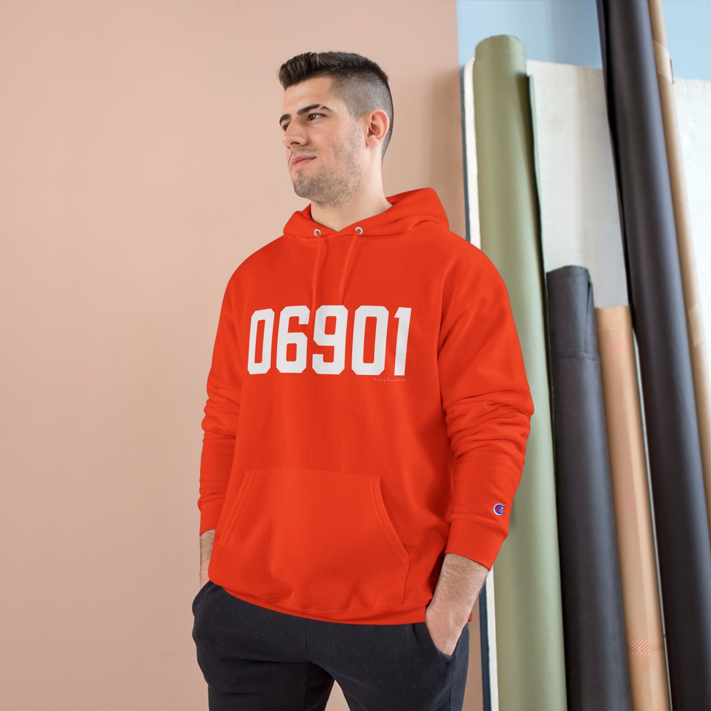 06901 Stamford Connecticut Zip Code Champion Hoodie Sweatshirt