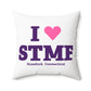 I Heart STMF Spun Polyester Square Pillow