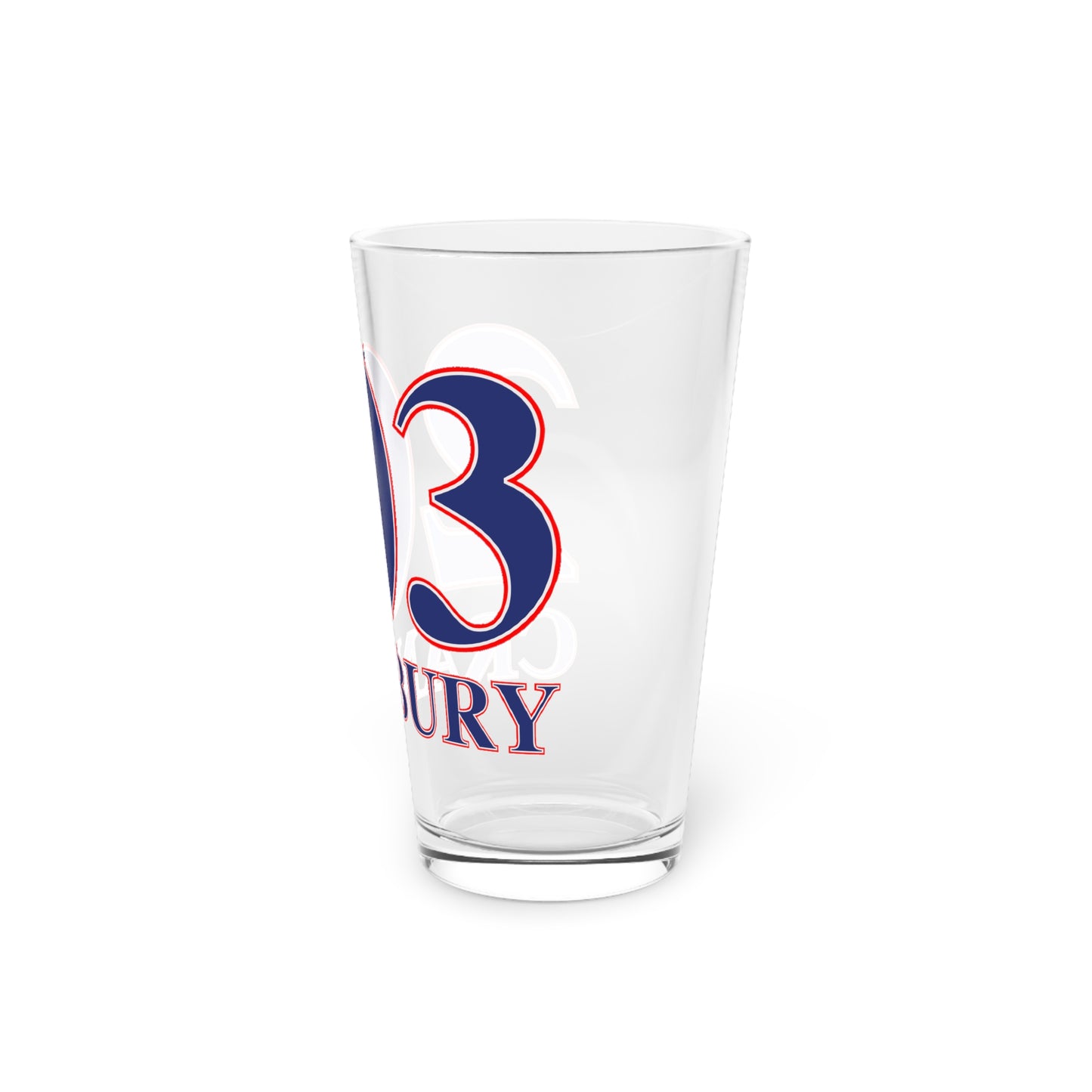 203 Cranbury Red, White & Blue Pint Glass, 16oz