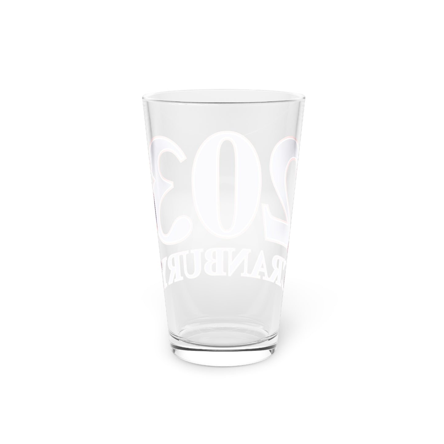 203 Cranbury Red, White & Blue Pint Glass, 16oz