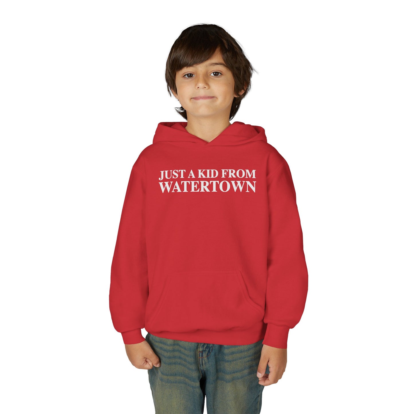 Just a kid from Watertown Youth Heavy Blend Hooded Sweatshirt