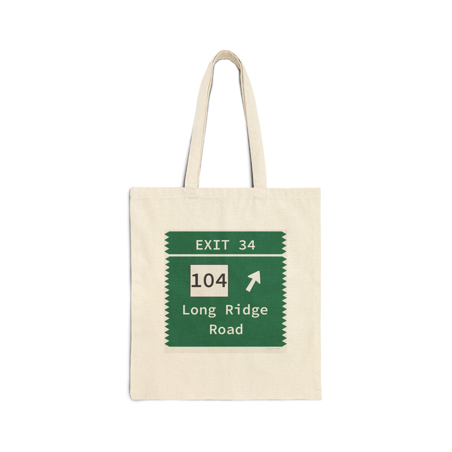 Vintage Merritt Parkway Exit 34 Sign Cotton Canvas Tote Bag